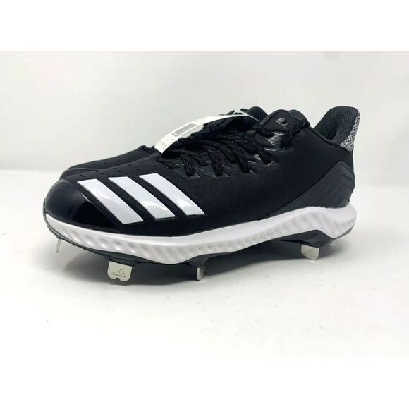 Adidas Icon Bounce Low Metal Softball Cleats Womens size 7.5 Black white CG5189 - Picture 1 of 7
